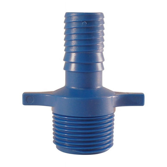 Blue Twisters 4814570 0.75 in. Insert x 0.75 in. Dia. MPT Polypropylene Elbow, Blue