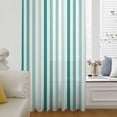 thumbnail image 6 of Green Stripe Sheer Curtains 72 Inches Long, Gradient Geometric White Vertical Striped Light Filering Curtains, Breathable Simi Curtain Privacy Drapes for Living Room Bedroom Window Treatment, 6 of 9