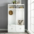 thumbnail image 4 of Crosley Furniture Harper 2 Piece Wood Particle Board Entryway Set in White, 4 of 15