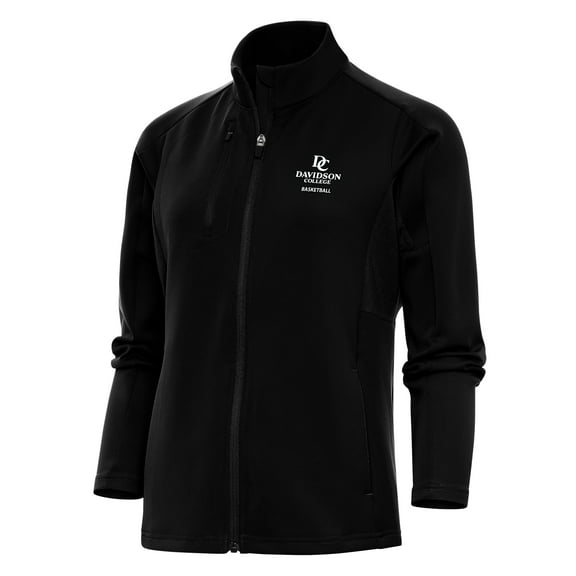 Women's Antigua  Black Davidson Wildcats Basketball Generation Full-Zip Jacket