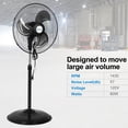 thumbnail image 6 of ACHAZEL 18" High Velocity Pedestal Fan, 3-Speed Oscillating Metal Shop Fan with Aluminum Blades, Adjustable Industrial Standing Fan for Garage & Commercial, 6 of 8