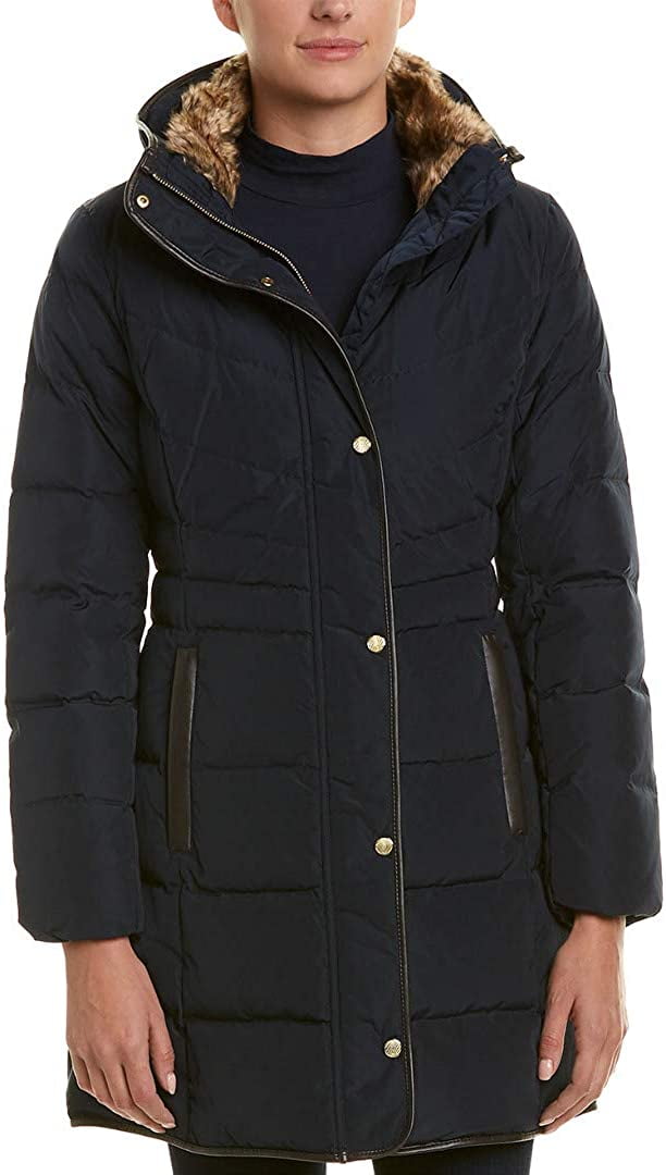Cole Haan Womens Taffeta Down Coat with 