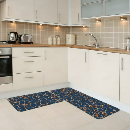

Kitchen Mats for Floor 2 Piece - Giraffe Skin Anti Fatigue Mats for Kitchen Floor Kitchen Rugs Non Slip Washable Mat for Home Kitchen Decor