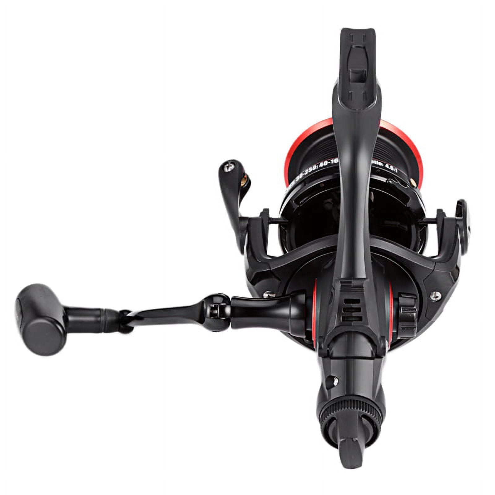 Coonor 4X Nfr9000+8000 Double Spool Fishing Reel 12+1 4.6:1 Fishing Reel Folding Left/Right Handle Fishing Reel,4 x Reel 4 spools,black &red