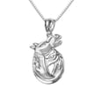 thumbnail image 2 of 925 Sterling Silver Necklace w/ Horses 3D Solid Pendant Charm, 2 of 4