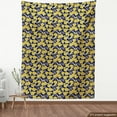 thumbnail image 4 of Ambesonne Spring Fabric by the Yard Upholstery, Botanic Floral Butterflies, 10 Yards, Yellow Dark Indigo, 4 of 5