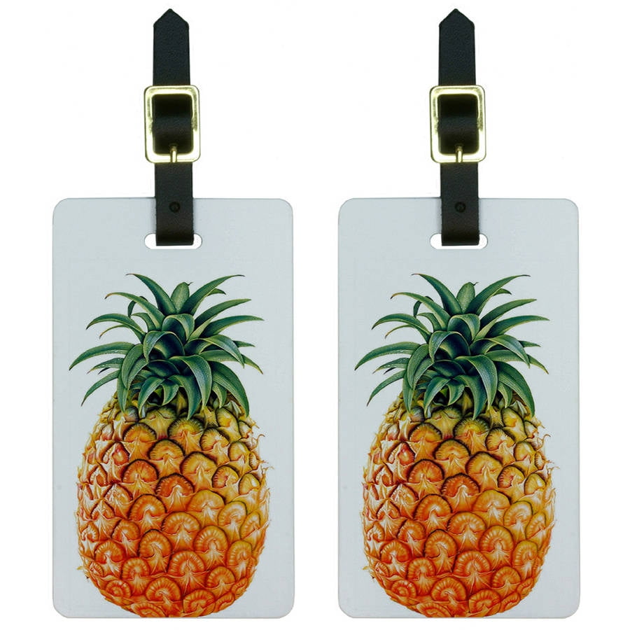 Free-2 Galaxy Pineapple Girly Luggage Tag 3D Print Leather Travel Bag ID Card