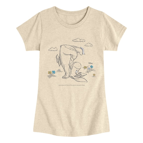 Winnie the Pooh - Eeyore With Caterpillar - Youth Girls Fitted Short Sleeve T-Shirt