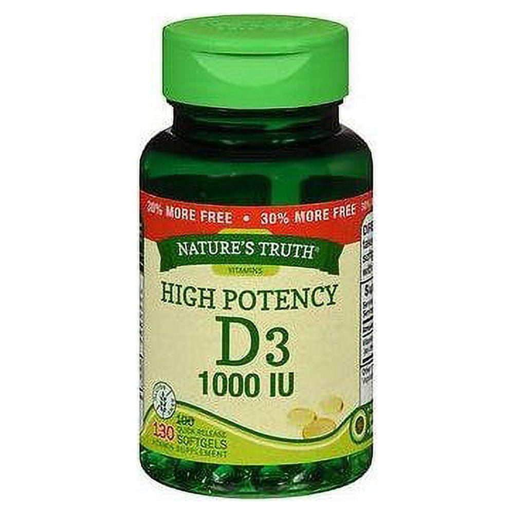 Natures Truth High Potency Vitamin D3 1000 IU Softgels 130