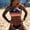 Blue, variant on Bikini Set For Women Color Block Strapless Comfortable Elegant Two Piece Swimsuit For Holiday Vacation Beach,Blue,L
