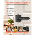 thumbnail image 2 of Fingerprint Door Lock Set Electronic Biometric Knob Keyless Entry Door Lock with Handle Auto Locking One Time Code Anti Peeking Password Easy Installation for Home Apartment Matte Black, 2 of 12
