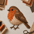 thumbnail image 5 of Beginner-Friendly 3D Patchwork Bird DIY Craft Kit, Floral Textile Bird Art Making Kit, Perfect Handcraft Gift for Adults Hobbyists Autumn Harvest Hummingbird, 5 of 7