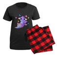 thumbnail image 5 of CafePress - Cute Baby Dragon Women's Dark Pajamas - Women's Short Sleeve Print T-Shirt and Pants Dark Cotton Pajama Set, 5 of 7