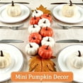 thumbnail image 4 of Clearance Under $5 | Realistic Artificial Pumpkin for Fall Table Centerpiece and Halloween Decor, Faux Pumpkin for DIY Crafts, Large Orange (1-Pack), 4 of 9