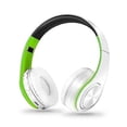 thumbnail image 2 of Auriculares Bluetooth sobre la oreja auriculares inalámbricos estéreo orejeras de cuero suave micrófono incorporado para PC/teléfonos móviles/tv, 2 of 2
