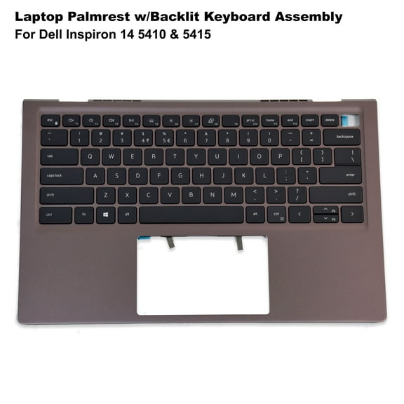 Dell Inspiron 14 5410 & 5415 Laptop Palmrest w/Backlit Keyboard Assembly - 80V38