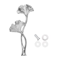 Uxcell 1 Tier Cake Tray Stand Handle Metal Cake Stands Holder Cupcake Dessert Plate Hardware Fitting Holder Rod Stand Handle for Wedding Party Festival, Silver (Flower)