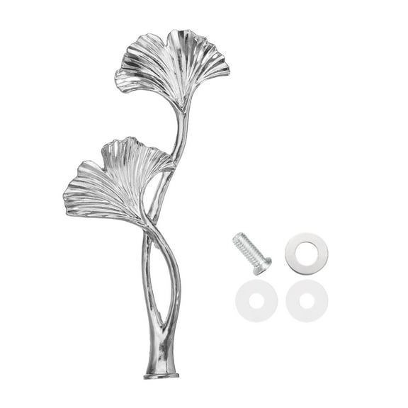 Uxcell 1 Tier Cake Tray Stand Handle Metal Cake Stands Holder Cupcake Dessert Plate Hardware Fitting Holder Rod Stand Handle for Wedding Party Festival, Silver (Flower)