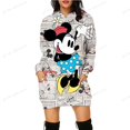 thumbnail image 3 of Sudadera con capucha pop coreana para mujer, estilo bohemio, con bolsillos grandes, informal, larga, a la moda, con estampado de Mickey Mouse de Disney, 3 of 5