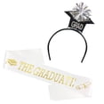 thumbnail image 2 of WHEANG Graduation Headband and Shoulder Straps for Congrats Grad Party Supplies Bachelor Cap Headband with Doctoral Hat Sash Satin Tassels Tiaras G Summer Sales Under $2, 2 of 2