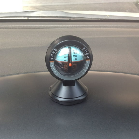 LEORX Car Level Indicator Inclinometer ABS Vehicle Accessories Black 1Pack