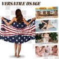 thumbnail image 5 of Yuyamidu American Flag Print Towel Wrap for Women Soft Bath Wrap with Pocket Quick Dry Bath Towels Lightweight Shower Wrap Towel Swimming Pool Towel Spa Wrap Size L, 4th of July, 5 of 7
