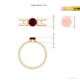 thumbnail image 4 of ANGARA Natural Ruby Solitaire Parallel Split Shank Engagement Ring in 14K Yellow Gold for Women (Size-5mm) | July Birthstone, Birthday, Anniversary, Jewelry Gift for Women | Natural Ruby Ring, 4 of 9