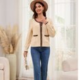 thumbnail image 4 of GYRATEDREAM Women's Long Sleeve Crewneck Button Down Sweaters Knit Cardigan Trendy Ladies Fall Clothes, 4 of 8