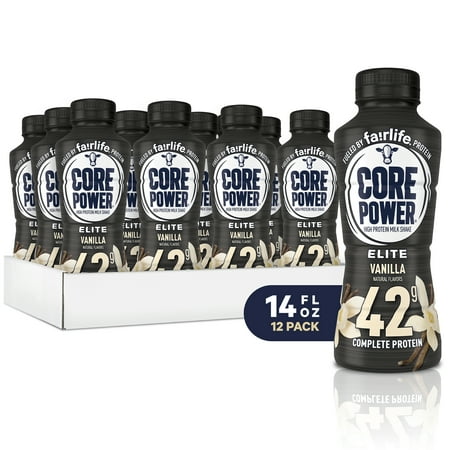 Core Power Elite 14 fl oz 12 Pack - 42g Vanilla Core Power Protein Drink by Fairlife (Best Milk To Drink For Health)