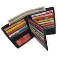 thumbnail image 6 of Mens Bifold Hipster Genuine Hunter Leather RFID Blocking Euro Credit Card ID Bill Wallet, 6 of 23