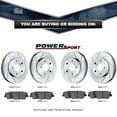 thumbnail image 2 of PowerSport Front Rear Brakes and Rotors Kit |Front Rear Brake Pads| Brake Rotors and Pads| Ceramic Brake Pads and Rotors |fits 2013-2017 Honda Accord, 2 of 7