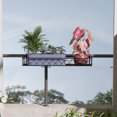 thumbnail image 2 of Outsunny 32'' x 12'' Hanging Flower Pot Stand Rack with Hooks, Metal Plant Pot Holder, Railing Shelf, Windows Decorate for Outdoor Garden Balcony Fence Patio, 2 of 10