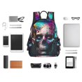 thumbnail image 4 of Balery Modern Abstract Colorful Skull B Mochila Ligera para Hombres y Mujeres – Resistente y Impermeable, Ideal para la Escuela, el Trabajo, los Viajes y el Uso Diario, 4 of 7