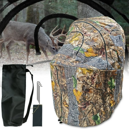 Hunting Blinds Hunting Lightweight Portable Ultra-Compact Easy-Setup 1-Person Deluxe Tent Chair Ground Blind