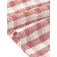 thumbnail image 5 of Agnes Orinda Women's Plus Size 1950s Gingham Top Crew Neck Flare Short Sleeves Blouse Summer Babydoll Tops 3X Pink, 5 of 6