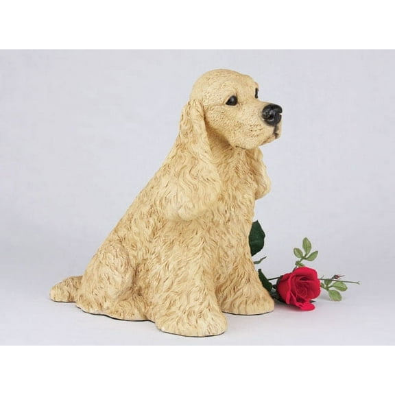 Cocker Spaniel Buff Cremation Pet Urn for a Dog Memorial in remembrance of your beloved family pet