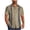 Khaki, variant on Cuban Collar Button Down Shirt for Men Short Sleeve Resort Tops Summer Casual Beach Shirts Breathable Confy Vacation Untucked Shirt Gray S