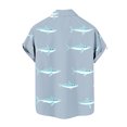 thumbnail image 5 of ZQUUVOU Men's Shirt Short Sleeve Vintage Cuba Beach Summer Button Shirt (Light Blue,3XL), 5 of 7