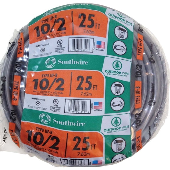 Southwire 25 ft. 10/2 Solid UF-B Wire