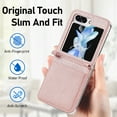 thumbnail image 2 of Decase for Samsung Galaxy Z Flip 5 5G Luxury Leather Wallet Case,Card Holder Slot PU Leather Slim Fit Shockproof Phone Case for Samsung Galaxy Z Flip 5 2023, Pink, 2 of 9