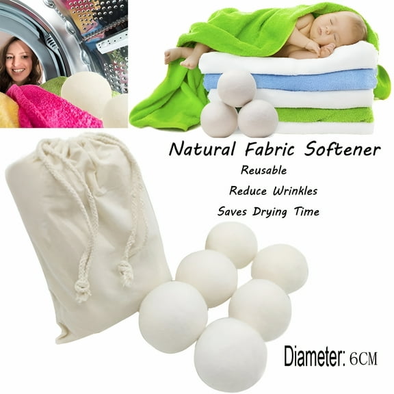 ACDANC 2026 New Wool Dryer Balls - Natural Fabric Softener,Reusable,Reduces Clothing Wrinkles and Saves Drying Time. the Large Dryer Ball Is A Better Alternative to Plastic Balls and Liquid Softener
