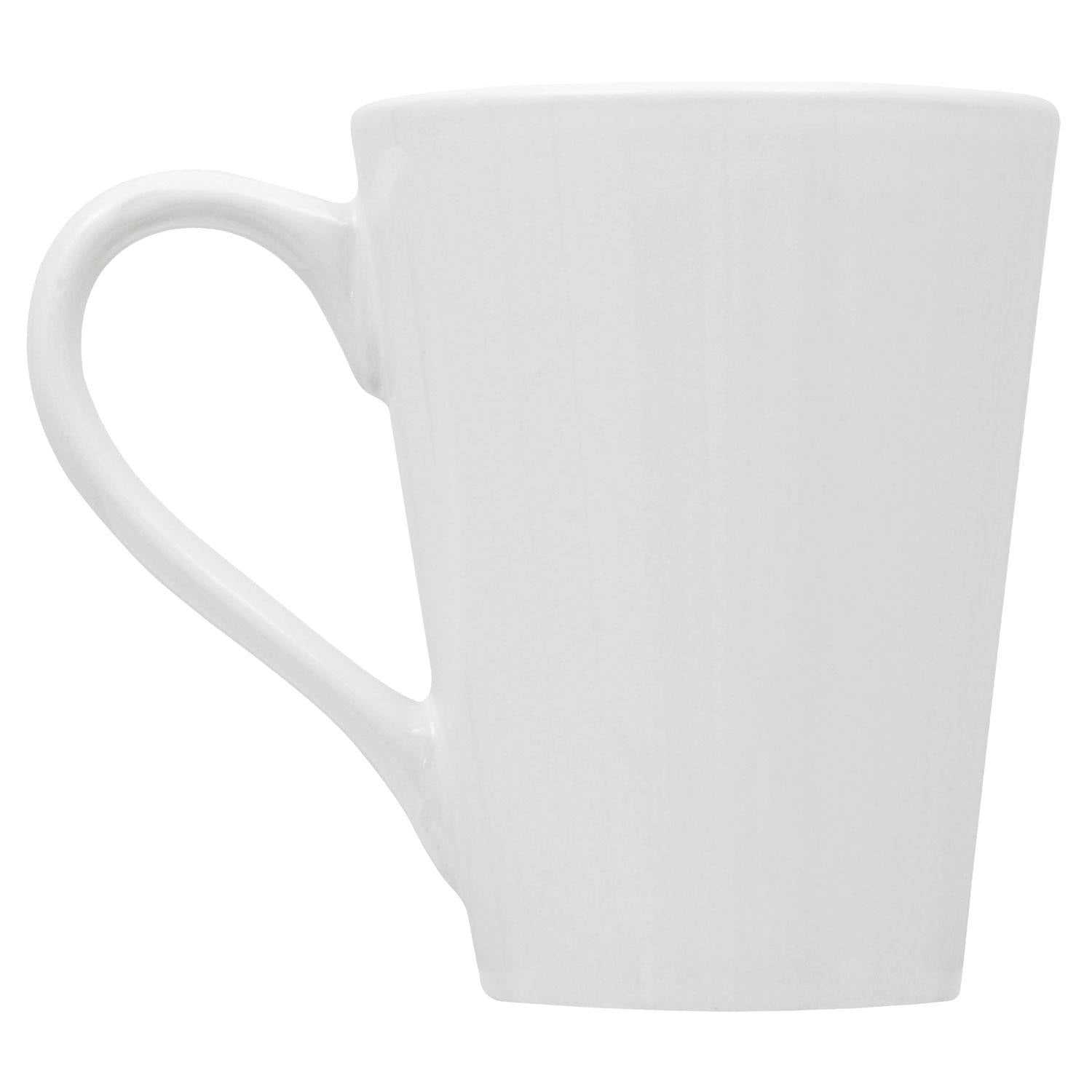 Royal Norfolk Classic White Tapered Stoneware Mugs, 14 oz ...