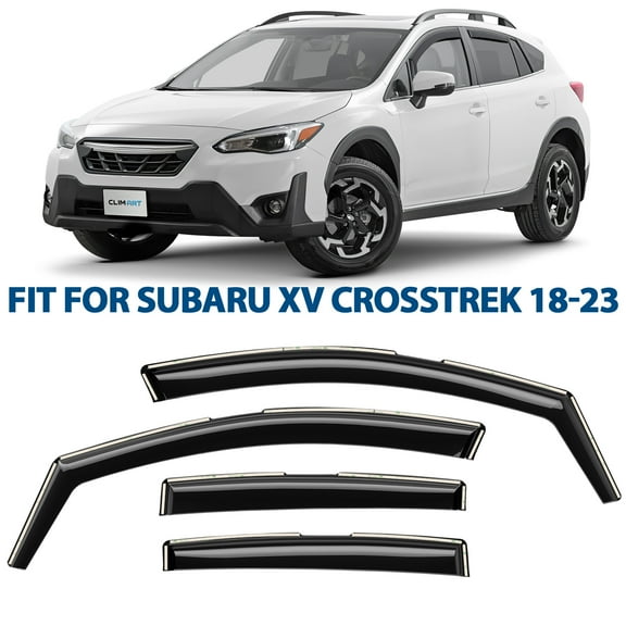 CLIM ART in-Channel Incredibly Durable Rain Guards for Subaru XV Crosstrek 2018-2023, Original Window Deflectors, Vent Window Visors, Vent Deflector, 4 pcs. - 618415