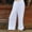 3-White, variant on Gaecuw Linen Pants Women Summer Wide Legged Pants Regular Fit Long Pants Lounge Trousers Sweatpants Casual Loose Baggy Pants High Waisted Linen Summer Ankle Length Workout Pants with Pockets Solid