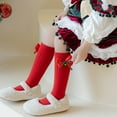 thumbnail image 5 of Avrnliq Christmas Knee High Socks for Girls - Soft Cotton, Red with Bow & Bell, One Size Fits 3-12Y, Festive Holiday Winter Socks for Kids,Size Free Size, 5 of 5