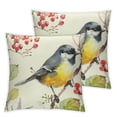 thumbnail image 2 of Nawypu Oil Painting Flowers and Birds Pillow Covers , Cushion Case Outdoor Sofa Throw Pillows Cover for Couch Living Room Bed Indoors Home Decor White, 2 of 6