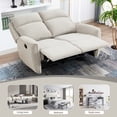 thumbnail image 6 of Bonzy Home Fabric Manual Loveseat Recliner with Center Console, Hidden Storage & Cup Holders — Dual Manual Reclining Sofa for Living Room & Meeting Room, 6 of 7