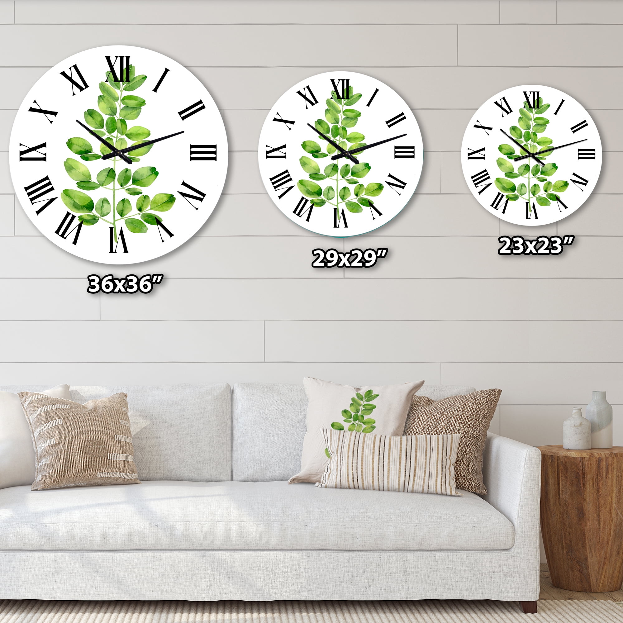 Designart 1 in Quartz Farmhouse Wall Clock