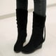 thumbnail image 5 of Zapatos de mujer, Color sólido, moda informal, gamuza, cremallera superior, tacones de cuña, cálido invierno, botas de vaquero resistentes al desgaste Wmkox8yii sa3337, 5 of 6