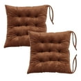 thumbnail image 6 of Lomyolo Chair Cushions for Kitchen Chairs 2 Pack Seat Cushion Chair Pads for Dining Patio Home Office Soft Comfort Velvet Square Khaki, 6 of 6